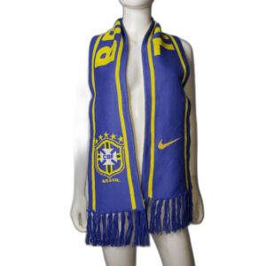CBF Brazilian Football Confederation NIKE Brazil Blue And Yellow Soccer Scarf